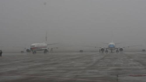 大陆机场被霾