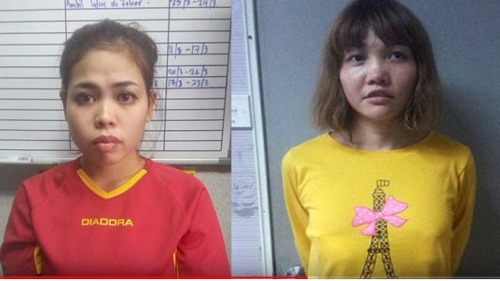 越南段氏香和印尼籍西蒂艾莎被指控毒殺金正男。