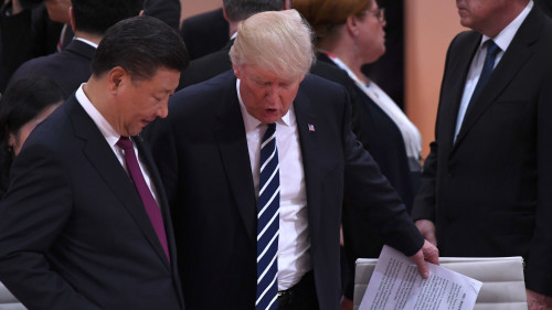 美国总统川普（右）与中国国家主席习近平（左）(16:9) 