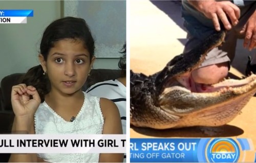 10岁女孩惨遭鳄鱼咬住腿 靠一招脱身