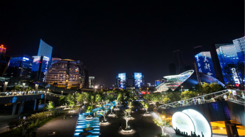 未限电时的江南名城杭州的夜景