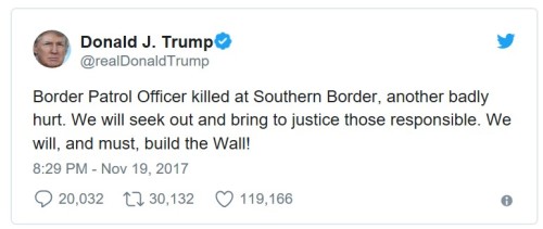 美墨边境巡逻员遇袭身亡川普再促筑墙