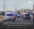 10歲男孩竟然開車上高速引發多輛警車圍堵(組圖)
