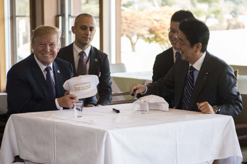 美國總統川普與日本首相安倍