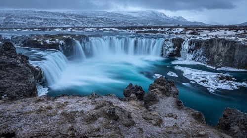 冰島Godafoss River瀑布