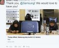 川普一个推特“三星”被赶鸭子上架(图)