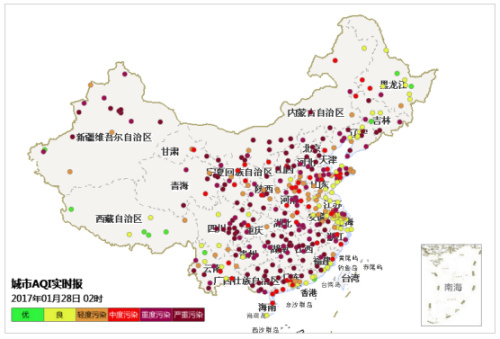 鞭炮所致？中國183城市嚴重空污