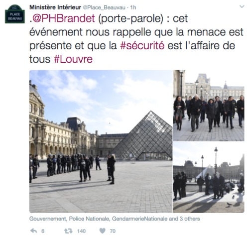 快訊：法國盧浮宮發成持刀襲擊嫌犯被擊中