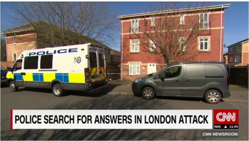 伦敦警察到袭击者住址附近了解情况
