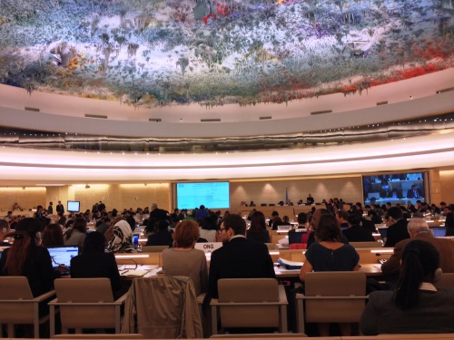 联合国人权理事会会议（图片来源：明慧网）