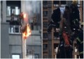 重庆抢修工遭电击半空惨成火人(图)