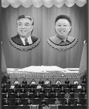 朝鮮前最高領導人金日成與金正日。