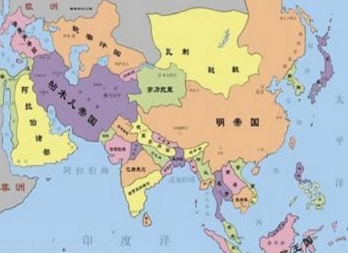 大明帝国与朝鲜的版图。（网络图片）