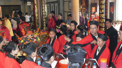 道教在唐朝非常興盛，圖為現代道教法會。