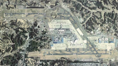 成田機場衛星實拍圖全景。