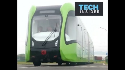 虛擬軌道列車視頻曝光 網友疑「不就是公車？」