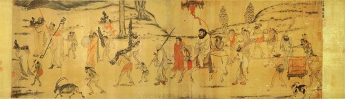 阎立本绘画的《职贡图》，现藏国立故宫博物院
