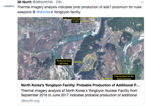 朝鮮寧邊原子能科研中心可能生產核武原料—鈈。