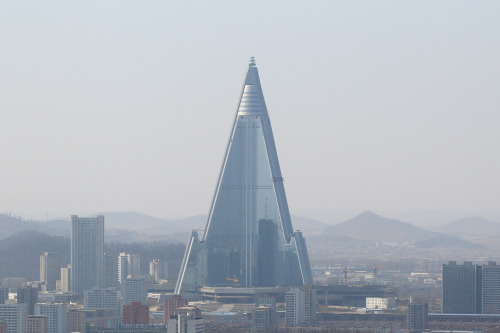 朝鮮最高的建築「柳京飯店」。