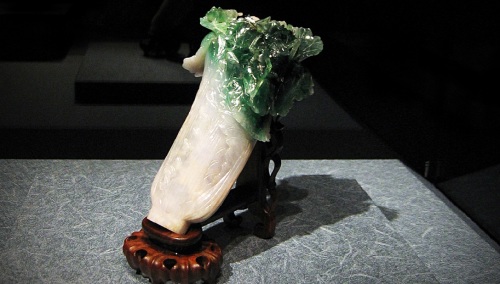 翠玉白菜，拍攝於臺北故宮博物院。