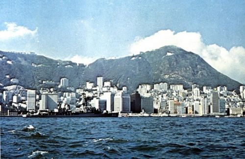 圖為1969年香港中環沿岸。
