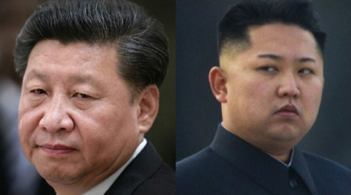中國國家主席習近平與朝鮮領導人金正恩