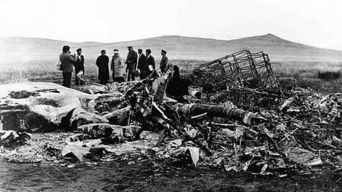 九一三事件时的林彪坠机现场。