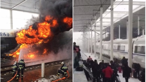 高铁途经安徽突起火逾千乘客被迫滞留当地