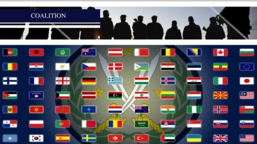由美、英主导的反伊斯兰国军事行动网站上，原有的中华民国国旗图案遭移除，外交部表示，持续与美方交涉。（图取自坚定决心行动官网www.inherentresolve.mil/）
