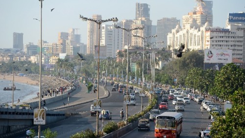 图为印度大城市孟买（Mumbai）一景