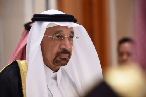 2017年10月24日，沙特能源和石油部长哈立德・法利赫在利雅得举行的未来投资计划会议上。