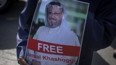 民众抗议沙特阿拉伯知名记者卡修吉（Jamal Khashoggi），进入沙国驻土耳其伊斯坦堡领事馆之后失踪了。