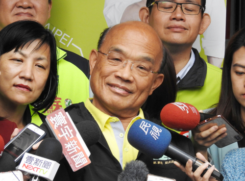 新北市長民進黨候選人蘇貞昌自行宣布敗選。