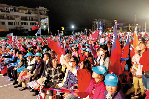 台湾九合一选举中，热情的选民