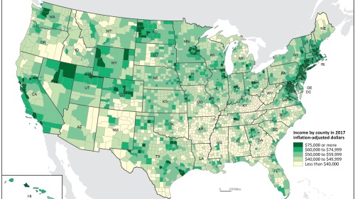 美国家庭收入最高的前10个县一半都在这个州