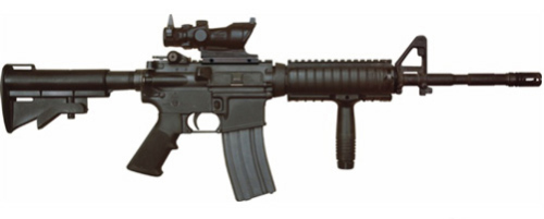 美國海軍陸戰隊武器裝備之一——M4A1卡賓槍。