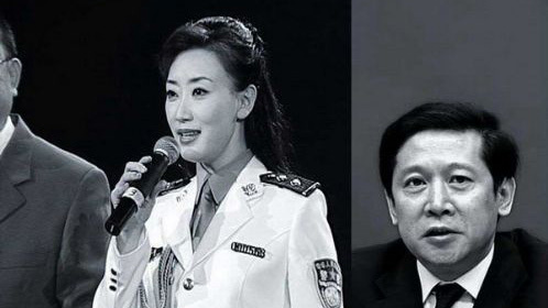 2009年，中共公安部原党委委员、部长助理郑少东（右）落马，牵出头号女警花王菲。