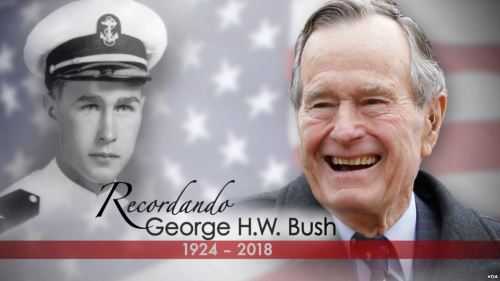 前任总统老布什的遗体将陈列在国会大厦以供瞻仰