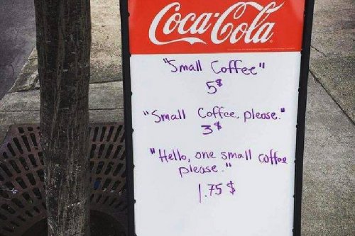 給力！美國咖啡店用價目表教育了一種客人