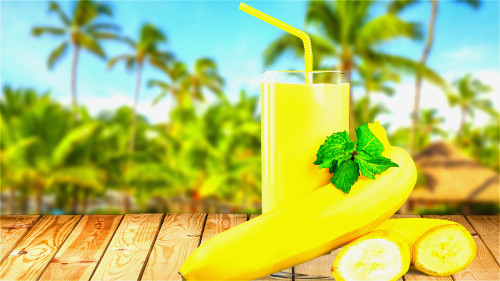 香蕉配豆浆饮用，不仅能消除腹部赘肉，连便秘也治好了。
