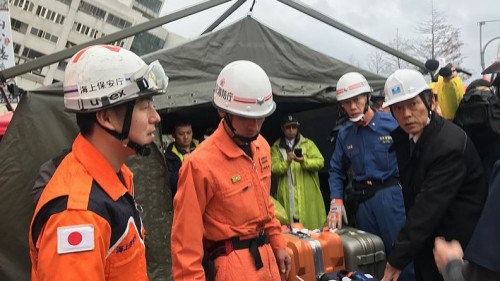 日本派出7人專家小組協助救災。(圖片來源：中央社)