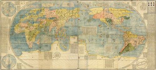 利瑪竇400年前古地圖中國為世界中心
