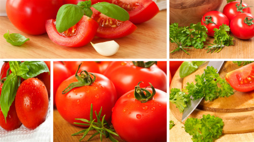 西红柿等红色食物，非常适合夏天食用。
