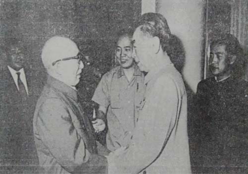 1955年，远藤三郎受到毛泽东、周恩来的接见