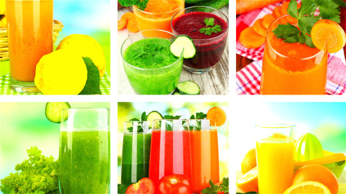 蔬菜和水果一起榨汁，营养会更加丰富。