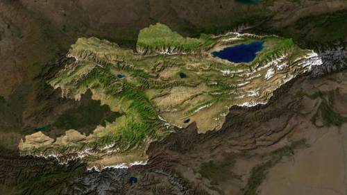 吉尔吉斯斯坦衛星圖