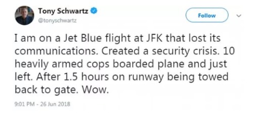 紐約客機突遭「劫持」大批警察出動結果很意外