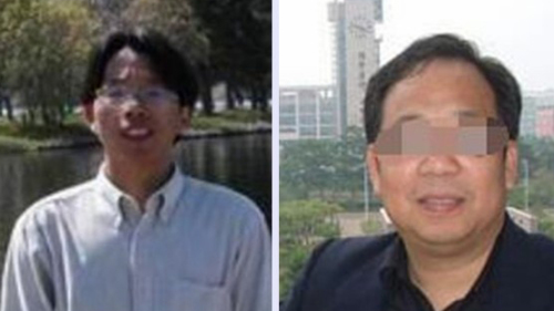 廣州大學計算機學院驚傳血案！羅交晚(左)與謝冬青(右)。