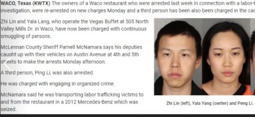 美国中餐馆老板因压榨员工被捕