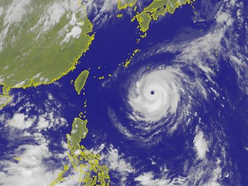 中央氣象局9日晚間發布強烈颱風瑪莉亞陸上颱風警報。 